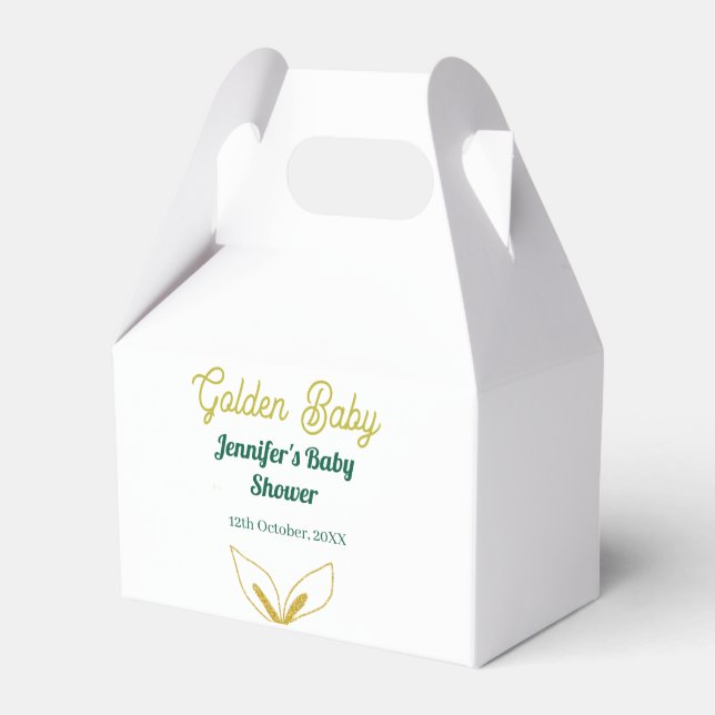 Caja Para Regalos Flauta de oro frondoso bosque verde encantado bebé (Front Side)