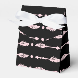 Caja Para Regalos Flechas rosadas y negras Fiesta de cumpleaños de W