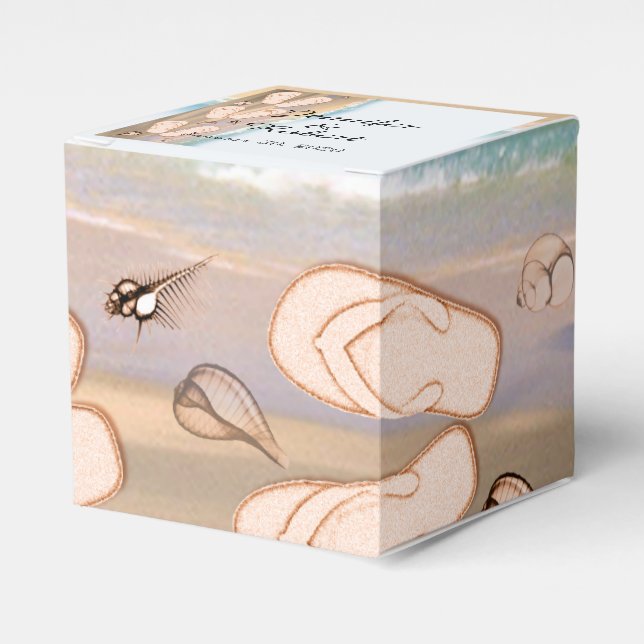 Caja Para Regalos Flip Flops on the Beach Wedding (Costado Anverso)