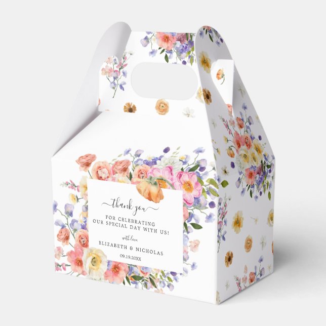 Caja Para Regalos Flirty Floral Meadow | Boda Gracias (Front Side)