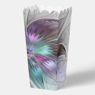 Caja Para Regalos Flor Abstracta Colorida Arte Fractal Floral Modern