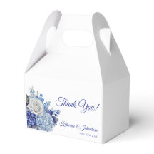 Flor azul acuarela Boda Gracias