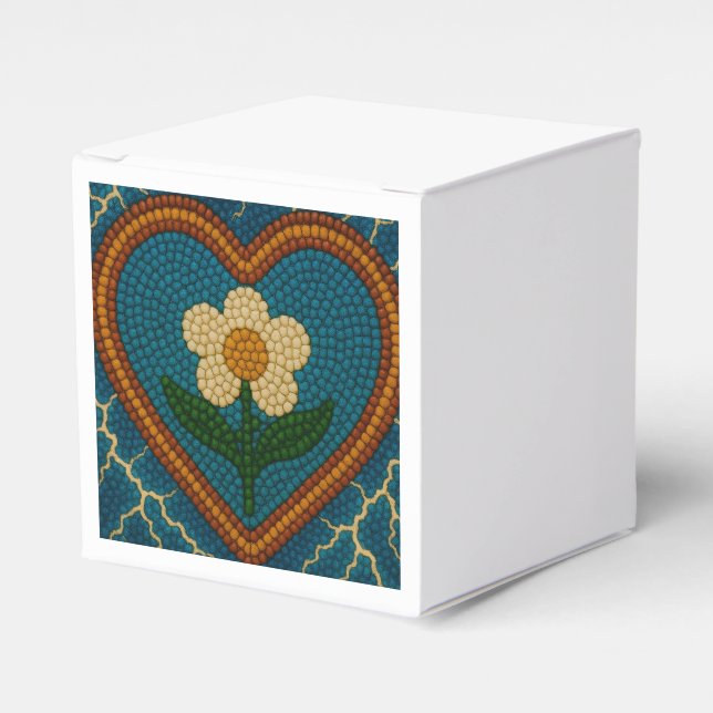 Caja Para Regalos Flor con cuentas y truenos (Costado Anverso)
