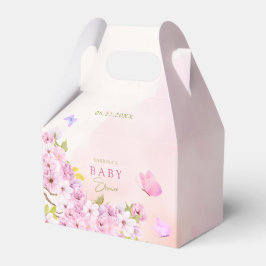 Caja Para Regalos Flor de cerezo acuarela es un Baby Shower Chica