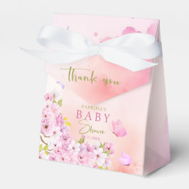Caja Para Regalos Flor de cerezo acuarela es un Baby Shower Chica
