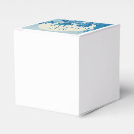 Caja Para Regalos Flor de cerezo azul antiguo japonés