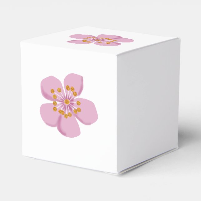 Caja Para Regalos Flor de ciruela (Reverso Costado)