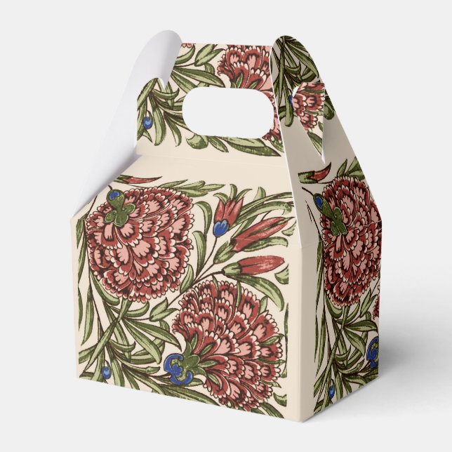 Caja Para Regalos Flor de clavel Tile Antiguo Arte Rústico (Front Side)