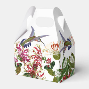 Caja Para Regalos Flor de la madreselva de los pájaros del colibrí