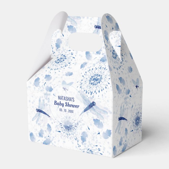 Caja Para Regalos Flor de libélula azul (Front Side)