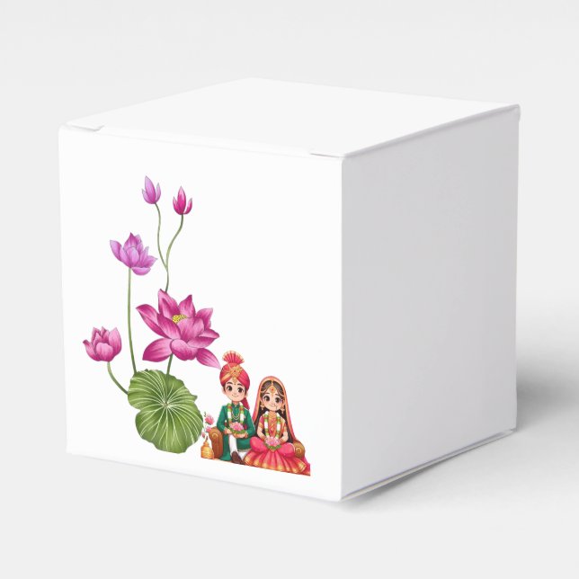 Caja Para Regalos Flor de Lotus (Costado Anverso)