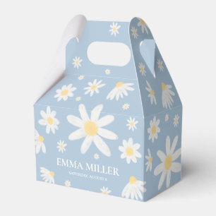 Caja Para Regalos Flor de margarita polvo azul