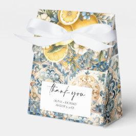 Caja Para Regalos Flor de mosaico mediterránea Positano limón