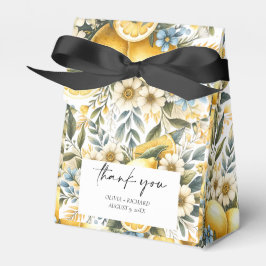 Caja Para Regalos Flor de mosaico mediterránea Positano limón