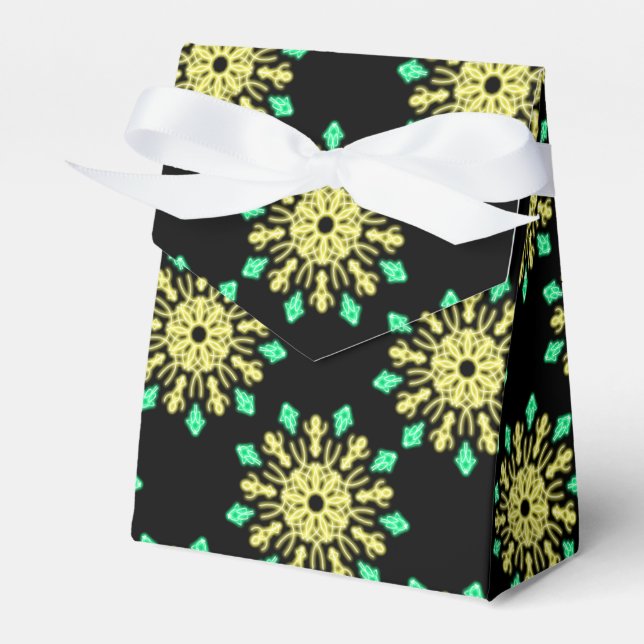 Caja Para Regalos Flor de neón amarillo y verde (Front Side)