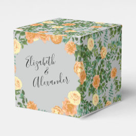 Caja Para Regalos Flor de primavera de Boda gris permeable