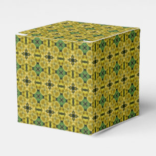 Caja Para Regalos Flor de Prímula Amarilla Arte Abstracto  