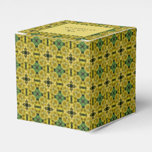 Caja Para Regalos Flor de Prímula Amarilla Arte Abstracto Personaliz