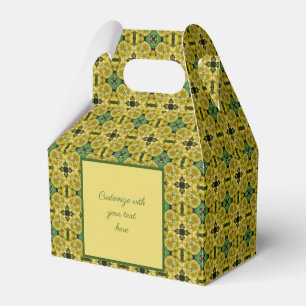 Caja Para Regalos Flor de Prímula Amarilla Arte Abstracto Personaliz