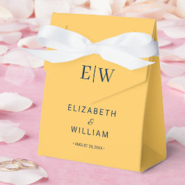 Caja Para Regalos Flor de rayo simple elegante con Boda monograma