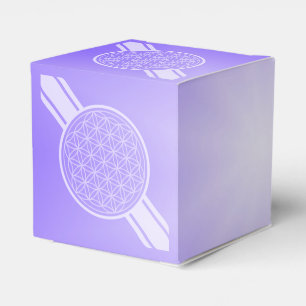 Caja Para Regalos Flor de vida / Blume des Lebens - transpa blanca.