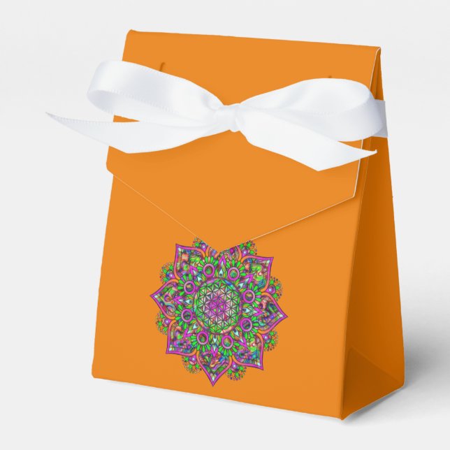Caja Para Regalos Flor de vida - Mandala india 1 (Front Side)