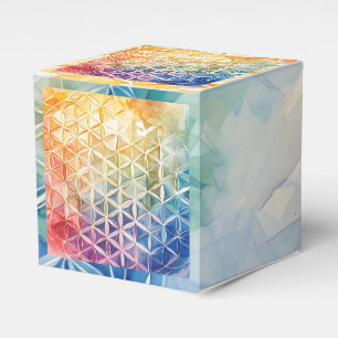 Caja Para Regalos Flor de vida - Pintura de acuarela