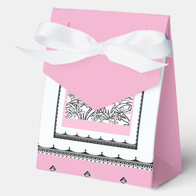 Caja Para Regalos Flor Jardín rosa (Anverso)