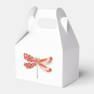 Caja Para Regalos Flor libélula con sakura de joyas