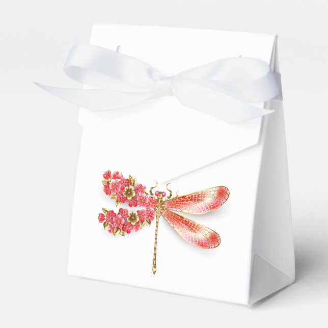 Caja Para Regalos Flor libélula con sakura de joyas (Front Side)
