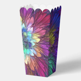 Caja Para Regalos Flor psicodélica colorida Resumen Arte Fractal