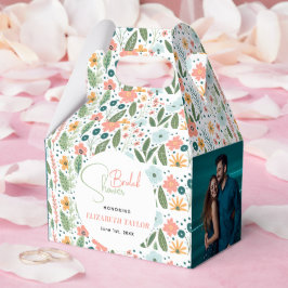 Caja Para Regalos Flor retro suave ducha de novia