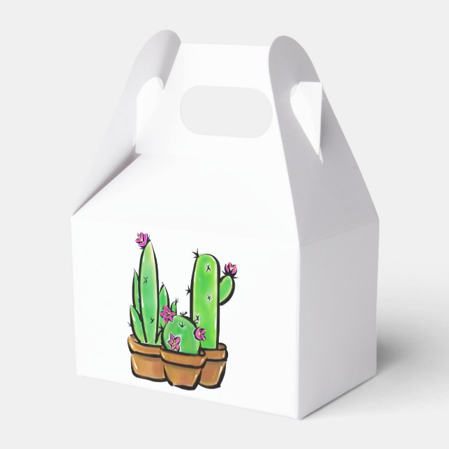 Caja Para Regalos Flor rosa Cactus cactus succulent (Reverso)