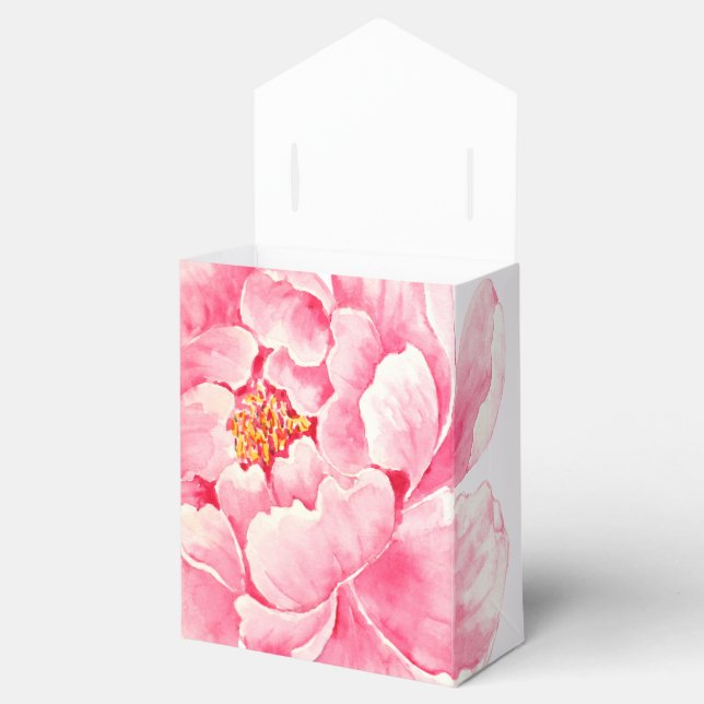 Caja Para Regalos Flor rosa peony (Abierto)