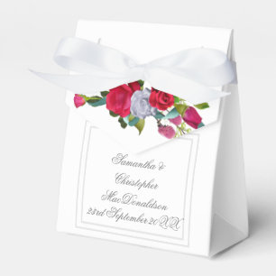 Caja Para Regalos Flor rosa roja floral boda romántico