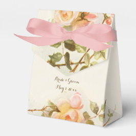 Caja Para Regalos Flor rosa rosa rosa de la antigua boda de la cosec