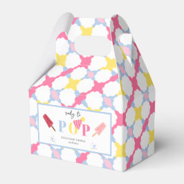 Caja Para Regalos Flor Rosa Y Fiesta De Baby Shower Popsical