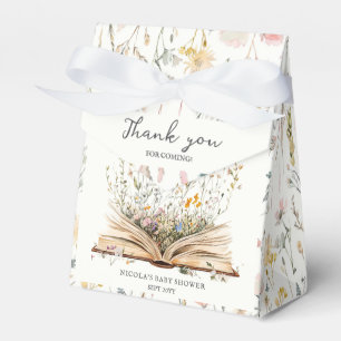 Caja Para Regalos Flor silvestre Baby Shower del tema del libro