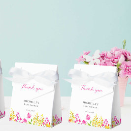 Caja Para Regalos Flor silvestre Baby Shower Floral Personalizado Fa