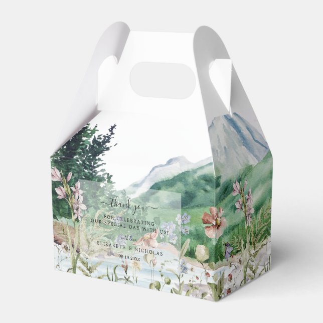 Caja Para Regalos Flor silvestre | Boda Gracias (Front Side)