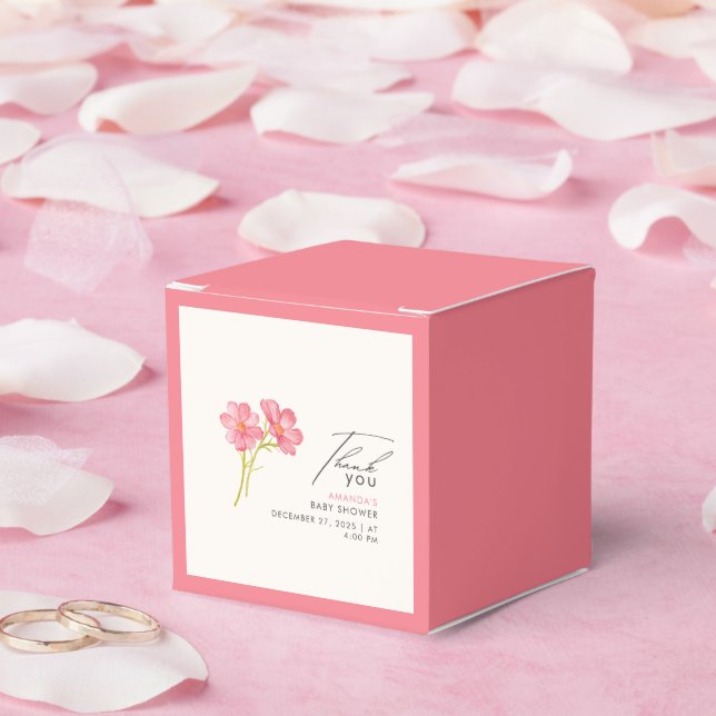 Caja Para Regalos Flor silvestre bohemia Floral Bebé ducha (Boda)
