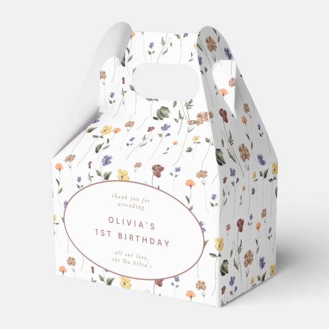 Caja Para Regalos Flor silvestre Boho Floral | (Front Side)