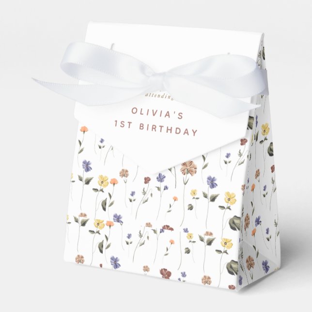 Caja Para Regalos Flor silvestre Boho Floral | (Front Side)