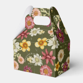 Caja Para Regalos Flor silvestre rústica salchicha de bebé