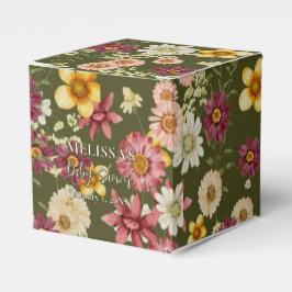 Caja Para Regalos Flor silvestre rústica salchicha de bebé
