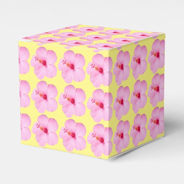 Caja Para Regalos Flor tropical Hibiscus rosa (Costado Anverso)
