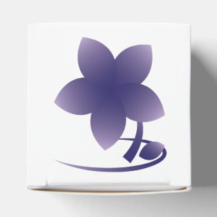 Caja Para Regalos Flor violeta - nb