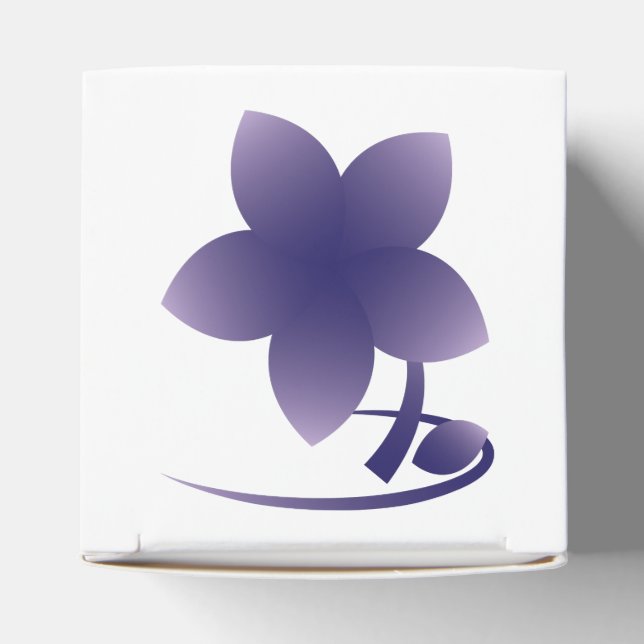 Caja Para Regalos Flor violeta - nb (Parte superior)