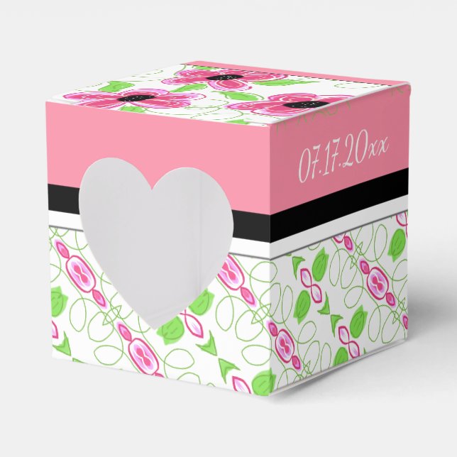Caja Para Regalos Floral acentuado con estilo (Anverso)