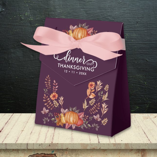 Caja Para Regalos Floral acuarela Día de Acción de Gracias (Subido por el creador)
